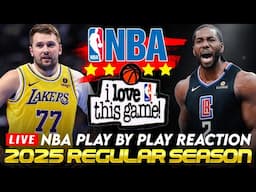 🔴LAKERS vs CLIPPERS │ 2025 NBA Basketball Game Play-By-Play Reaction & Scoreboard