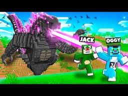 Minecraft Godzilla Attacked In Village Of Oggy And Jack