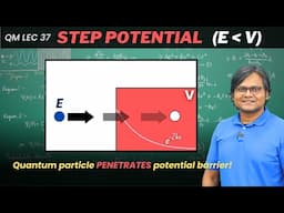 Step Potential Part II (E less than V) | Particle Penetrates Barrier