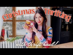 Christmas Thrifting 🎄 Thrift with me for Holiday Decor!