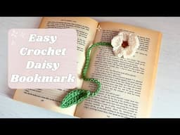 🌸 Easy & Quick Crochet Flower Bookmark 🌸