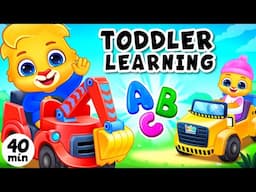 Toddler Learning ABCs, First Words, Colors, Numbers, Shapes | Baby Videos & Toddler Songs With Lucas