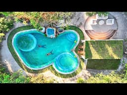 199 Days I Build Million Dollars Summer Holiday Underground Swimming Pool with Modern Villa House