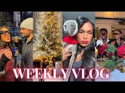 WEEKLY VLOG ♡ (what i got for christmas!! holiday glam GRWM, cozy vibes, shopping, HUGE giveaway! +)