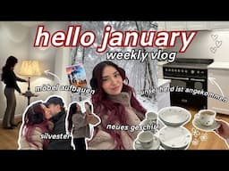 möbel aufbauen, schminktisch organisieren, silvester & unser herd ist angekommen  ✨ hello january