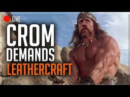 🔴LIVE - Leathercraft - Forming a Canteen / Costrel