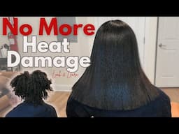 Eliminate Heat Damage! Silk Press On Natural Curly hair!