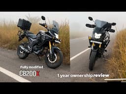 Fully modified Honda CB200x | 1 year ownership review | weekend ride to Kelshi Beach 🏖️