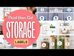 Cricut Print Then Cut Storage Labels for Easy Home Organization