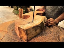 The Art Of Crafting Small And Medium Tree Trunks - A Thin, Light, Easy To Make And Move Table