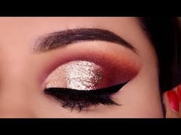 INDIAN BRIDAL Eye Makeup Tutorial Maroon and Gold Look