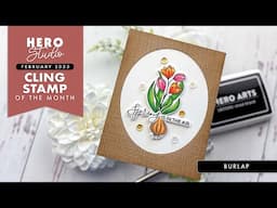 Hero Studio February 2025 Cling Stamp of the Month: Burlap