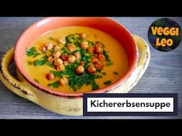 Orientalische Kichererbsensuppe mit gerösteten Kichererbsen als Topping