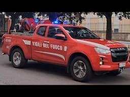 Arrivo CA/ESK isuzu d-max + APS maxicity vigili del fuoco in sirena