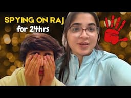 SPYING on Raj for 24hrs🕵️‍♀️😂 | Grovers here! |