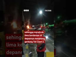 Kecelakaan beruntun di Gerbang Tol Ciawi #shorts