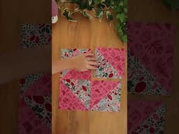 How to sew a disappearing hourglass quilt block 🪡  #sewingtutorial #quiltblock