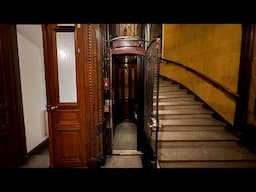 Stockholm Sweden: Steps with Elevator Race and 2 Historic Elevators in a Private Building