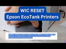 Waste Ink Count (WIC) - Reset - How To Tutorial [Red Light Blinking Solved]