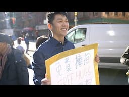 Introvert Asks NYC Strangers for FREE HUGS. The Result is BEAUTIFUL.