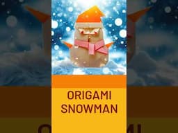 Origami Snowman #origami #christmas #newyear2025 #diy