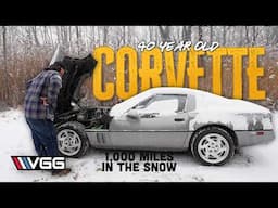 I Drove 1,000 Miles In Snow With A 40 Year Old Corvette - White House, Biltmore, And MORE!