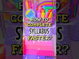 Fastest Way to Complete Syllabus Near Exams🔥#study #examtips #exams #trending #shorts #shortsvideo