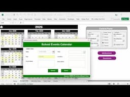 School Event Calendar in Excel