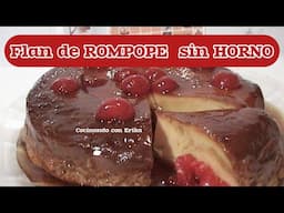 FLAN DE ROMPOPE SIN HORNO