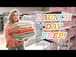 STUDIO VLOG #022 - LAUNCH DAY PREP WITH ME! (OVER 8,000 SWEATSHIRTS!)