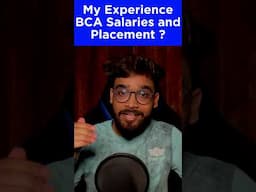 My Experience BCA Salary and Placement