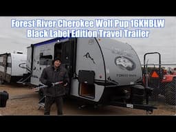 2025 Forest River Cherokee Wolf Pup 16KHBLW Rear Bath Black Label Edition Travel Trailer