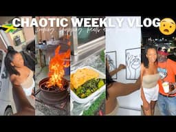 WEEKLY VLOG-MY ENEMY IS ATTACKING ME, hit someone w my car, Jamaican party food prep, decor shopping