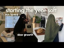 NEW YEAR MOTIVATION | Making a "dua" board, building routines & growing a YouTube channel