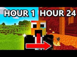 I Streamed Minecraft for 24 HOURS Straight! (Got Hacked)