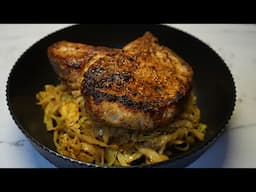 How to cook the PERFECT Seared Pork Chop and Braised Cabbage?