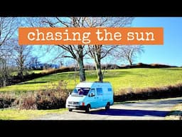 We finally left the bad weather behind ☀️ French winter campervan road trip