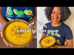 RAW VEGAN SPICY GINGER AND CARROT SOUP 🫚🥕🍜🌶️ | WINTER RECIPE