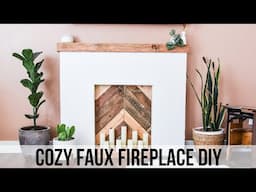 DIY Faux Fireplace | Customize a Boring Living Room