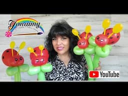 🐞 EASY  AND CUTE LADY BUG BALLOON ,- MARIQUITA O 🐞 CATARINA LINDA Y FACIL CON GLOBOS 🐞