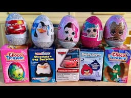 Disney Cars, LOL DOLLS, Angry Birds opening chocolate eggs toy surprise