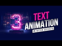 3 Text Animation in After effects | After Effects Tutorial - Hindi