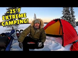 No Fire, Gear Fails, and Brutal Cold: -25°F (-32°C) Extreme Winter Camping