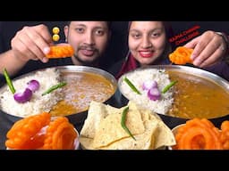 EATING 😋Rajma Chawal, Imrti I Rajama Chawal Challenge I Husband Vs Wife food challenge I foodie Gd