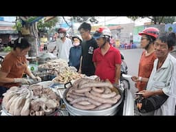 Popular Vietnamese Street Food / Steamed Pork Intestines / Must Try Don't Miss