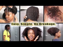 EASIEST Routine| How to Wash 4C Natural Hair Without Breakage or Tangling. 4C Wash Day & Hair Care