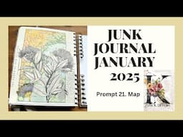 Junk Journal January 2025. Prompt 2. Map. Journal with me.