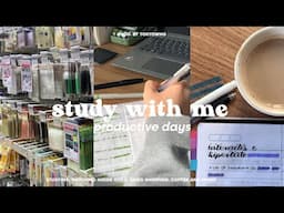 study vlog 🧋productive days with me: studying, Daiso shopping, lots of coffee, Inside Out 2 and +