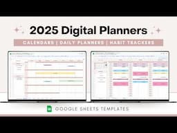 2025 Digital Annual Planner & Monthly, Weekly, Daily Planner - Google Sheets Spreadsheet Template