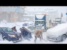 Turkey is Freezing! Heavy Blizzard and Snowfall, Cities Buried in Snow